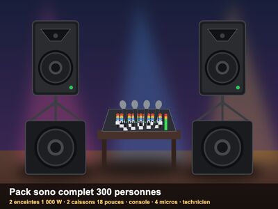 Pack sono complet 300 personnes
